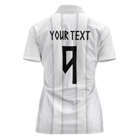Custom Norway Football Women Polo Shirt Norge Viking Ornament Whiteout
