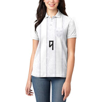 Custom Norway Football Women Polo Shirt Norge Viking Ornament Whiteout