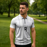 Custom Norway Football Zipper Polo Shirt Norge Viking Ornament Whiteout