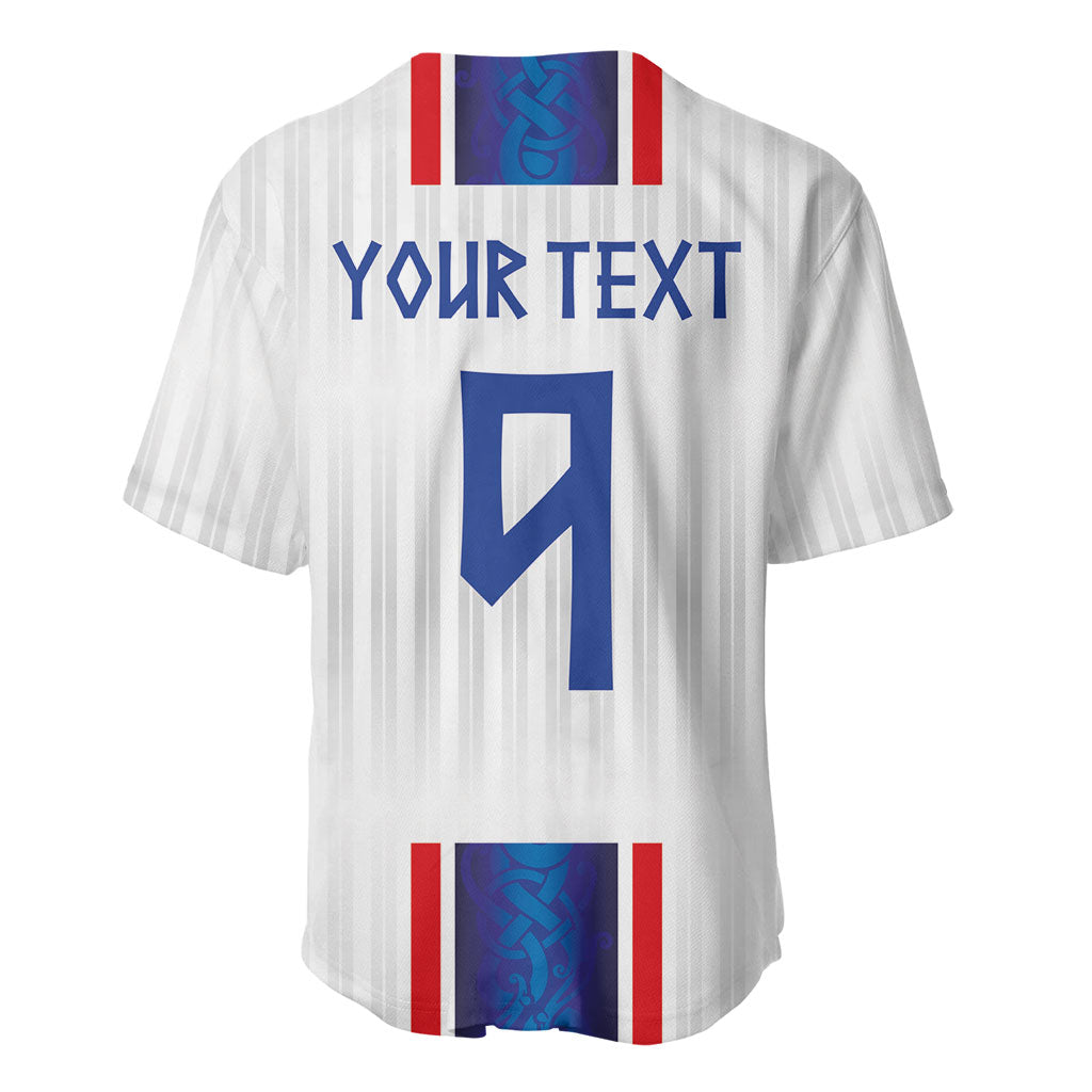 Custom Norway Football Baseball Jersey Norge Viking Ornament Vertical Stripe Sporty Style