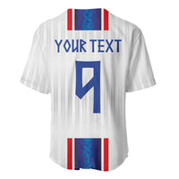 Custom Norway Football Baseball Jersey Norge Viking Ornament Vertical Stripe Sporty Style