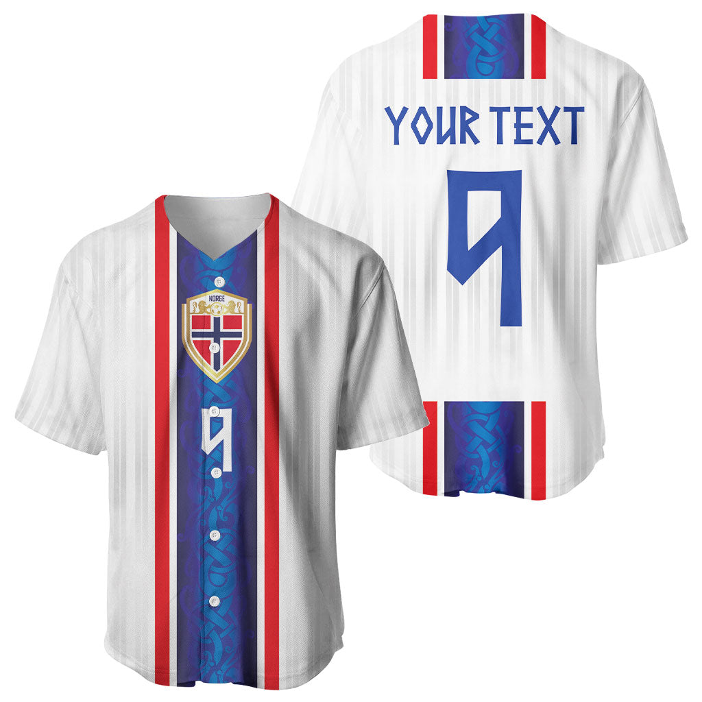 Custom Norway Football Baseball Jersey Norge Viking Ornament Vertical Stripe Sporty Style