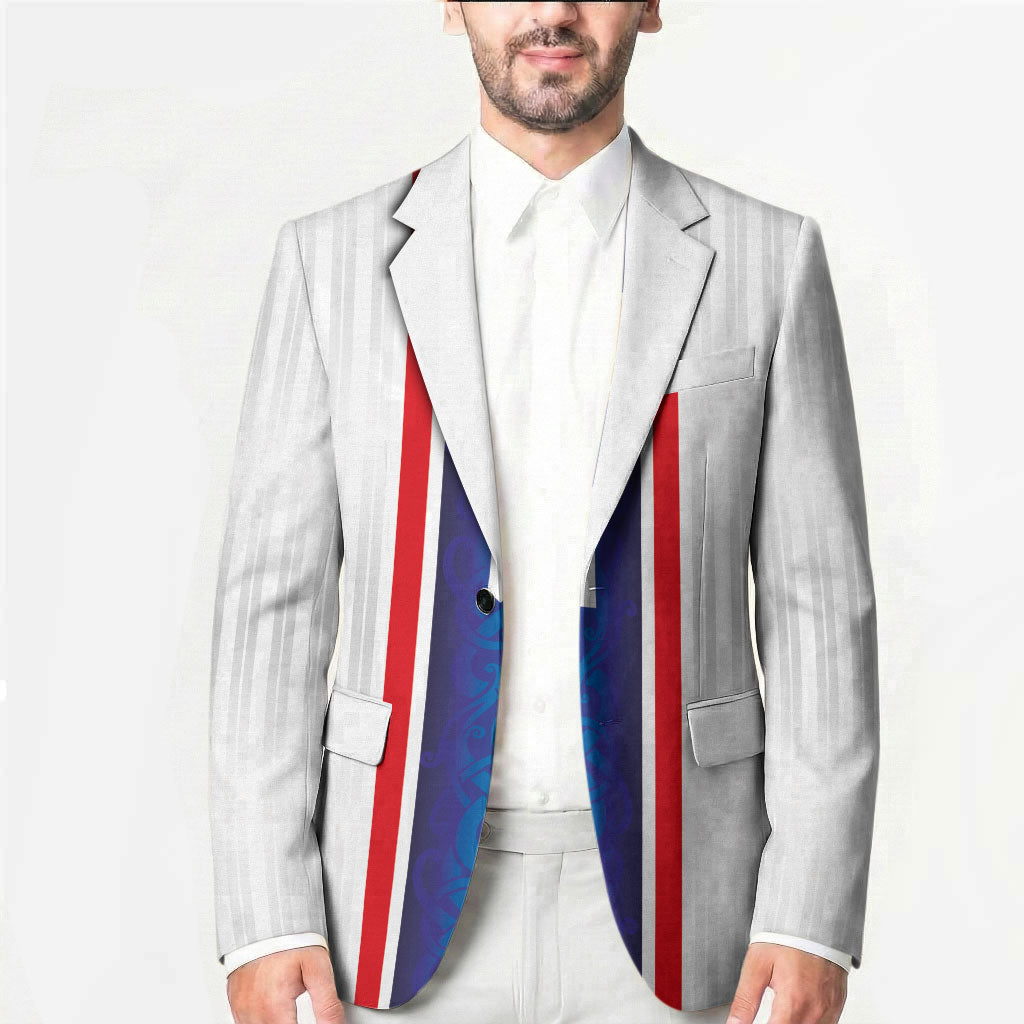 Custom Norway Football Blazer Norge Viking Ornament Vertical Stripe Sporty Style