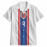 Custom Norway Football Hawaiian Shirt Norge Viking Ornament Vertical Stripe Sporty Style
