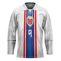 Custom Norway Football Hockey Jersey Norge Viking Ornament Vertical Stripe Sporty Style
