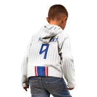 Custom Norway Football Kid Hoodie Norge Viking Ornament Vertical Stripe Sporty Style