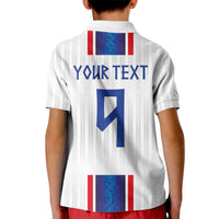 Custom Norway Football Kid Polo Shirt Norge Viking Ornament Vertical Stripe Sporty Style