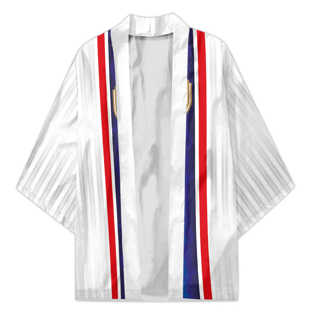 Custom Norway Football Kimono Norge Viking Ornament Vertical Stripe Sporty Style