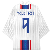 Custom Norway Football Kimono Norge Viking Ornament Vertical Stripe Sporty Style