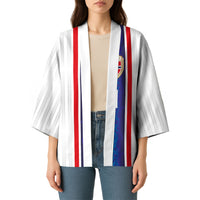 Custom Norway Football Kimono Norge Viking Ornament Vertical Stripe Sporty Style