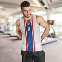 Custom Norway Football Men Tank Top Norge Viking Ornament Vertical Stripe Sporty Style