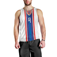 Custom Norway Football Men Tank Top Norge Viking Ornament Vertical Stripe Sporty Style