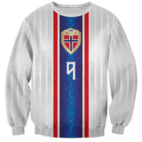 Custom Norway Football Sweatshirt Norge Viking Ornament Vertical Stripe Sporty Style