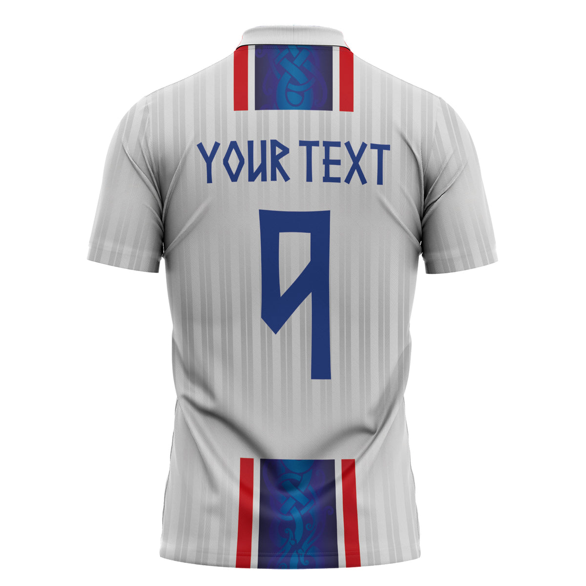 Custom Norway Football Zipper Polo Shirt Norge Viking Ornament Vertical Stripe Sporty Style