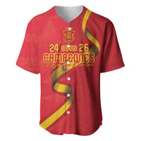 Custom Spain Football Baseball Jersey World Champions and Kings of Europe