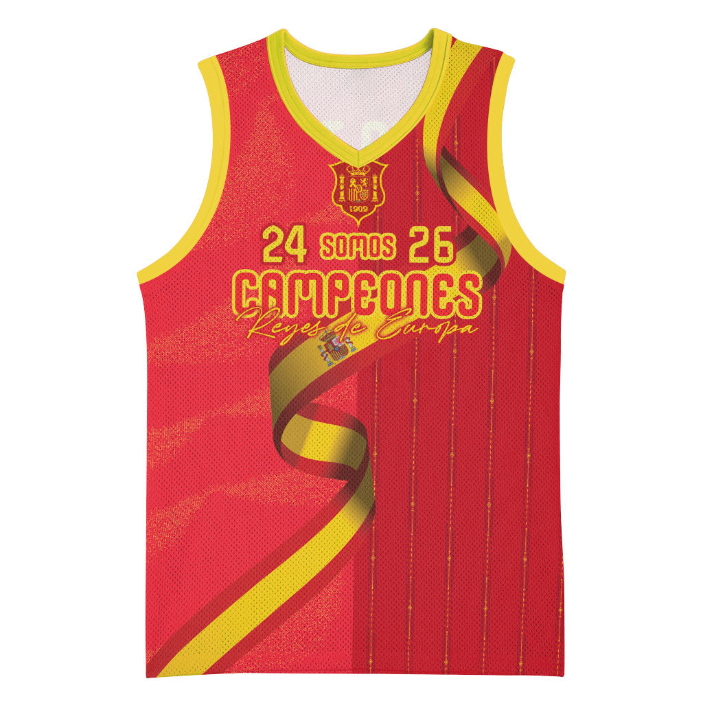 Custom Spain Football Basketball Jersey World Champions and Kings of Europe