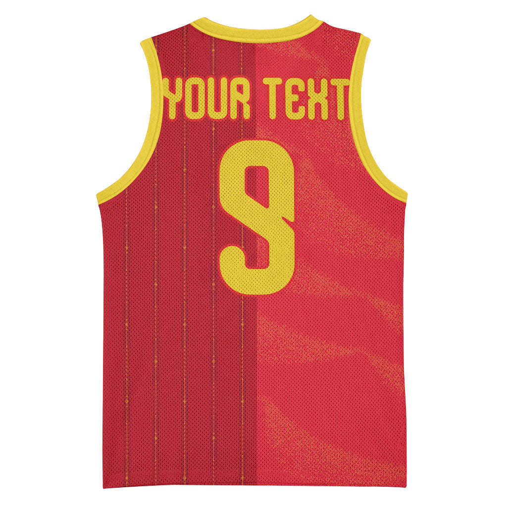 Custom Spain Football Basketball Jersey World Champions and Kings of Europe