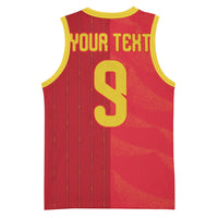 Custom Spain Football Basketball Jersey World Champions and Kings of Europe