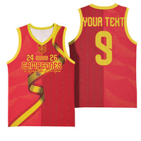 Custom Spain Football Basketball Jersey World Champions and Kings of Europe
