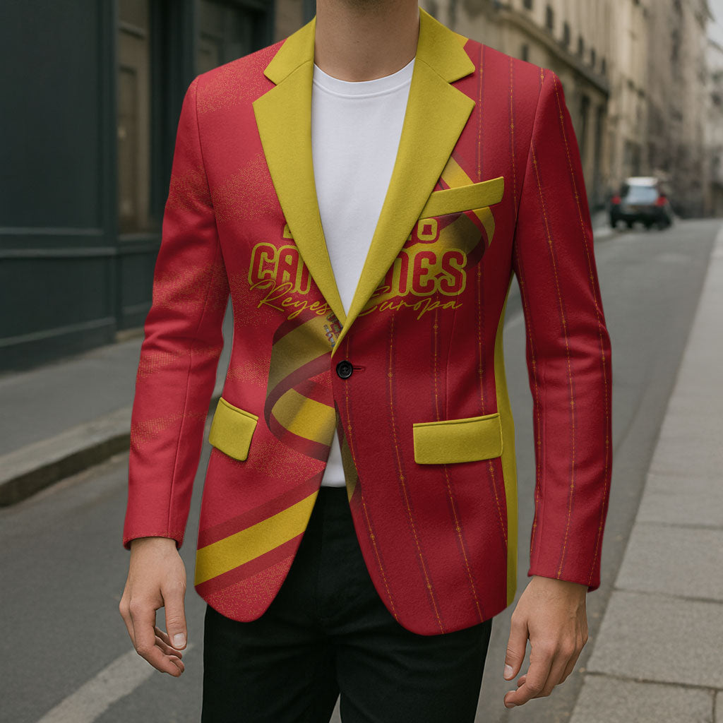 Custom Spain Football Blazer World Champions and Kings of Europe