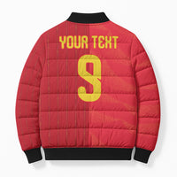 Custom Spain Football Bomber Puffer Jacket World Champions and Kings of Europe