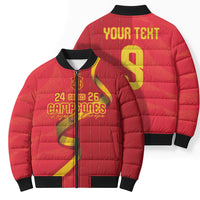 Custom Spain Football Bomber Puffer Jacket World Champions and Kings of Europe