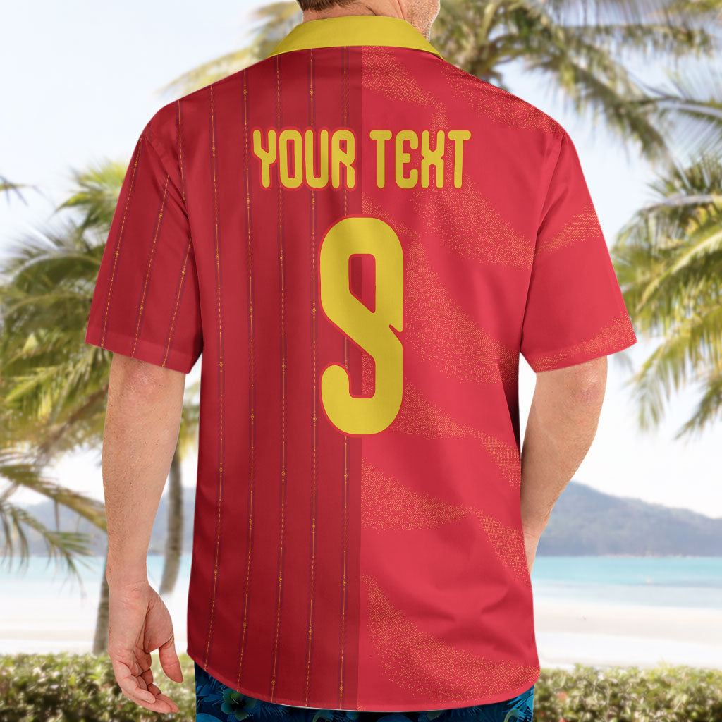 Custom Spain Football Hawaiian Shirt World Champions and Kings of Europe