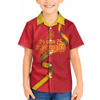 Custom Spain Football Hawaiian Shirt World Champions and Kings of Europe