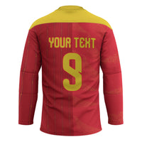 Custom Spain Football Hockey Jersey World Champions and Kings of Europe