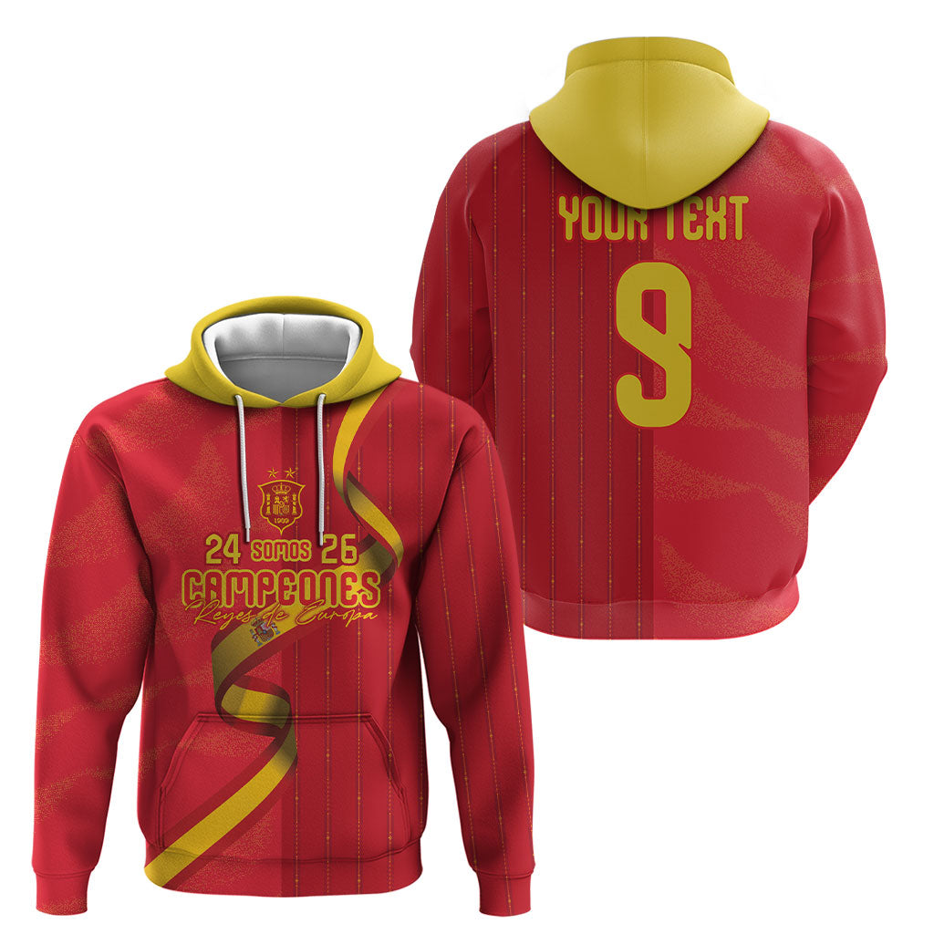 Custom Spain Football Hoodie World Champions and Kings of Europe