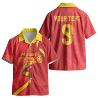 Custom Spain Football Kid Hawaiian Shirt World Champions and Kings of Europe