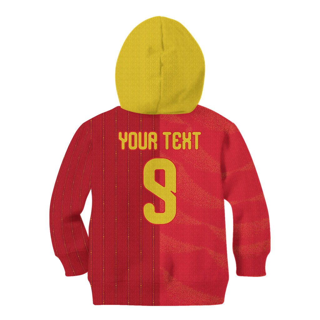 Custom Spain Football Kid Hoodie World Champions and Kings of Europe