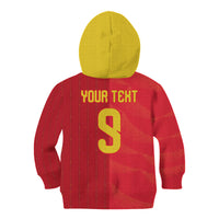 Custom Spain Football Kid Hoodie World Champions and Kings of Europe