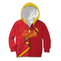 Custom Spain Football Kid Hoodie World Champions and Kings of Europe