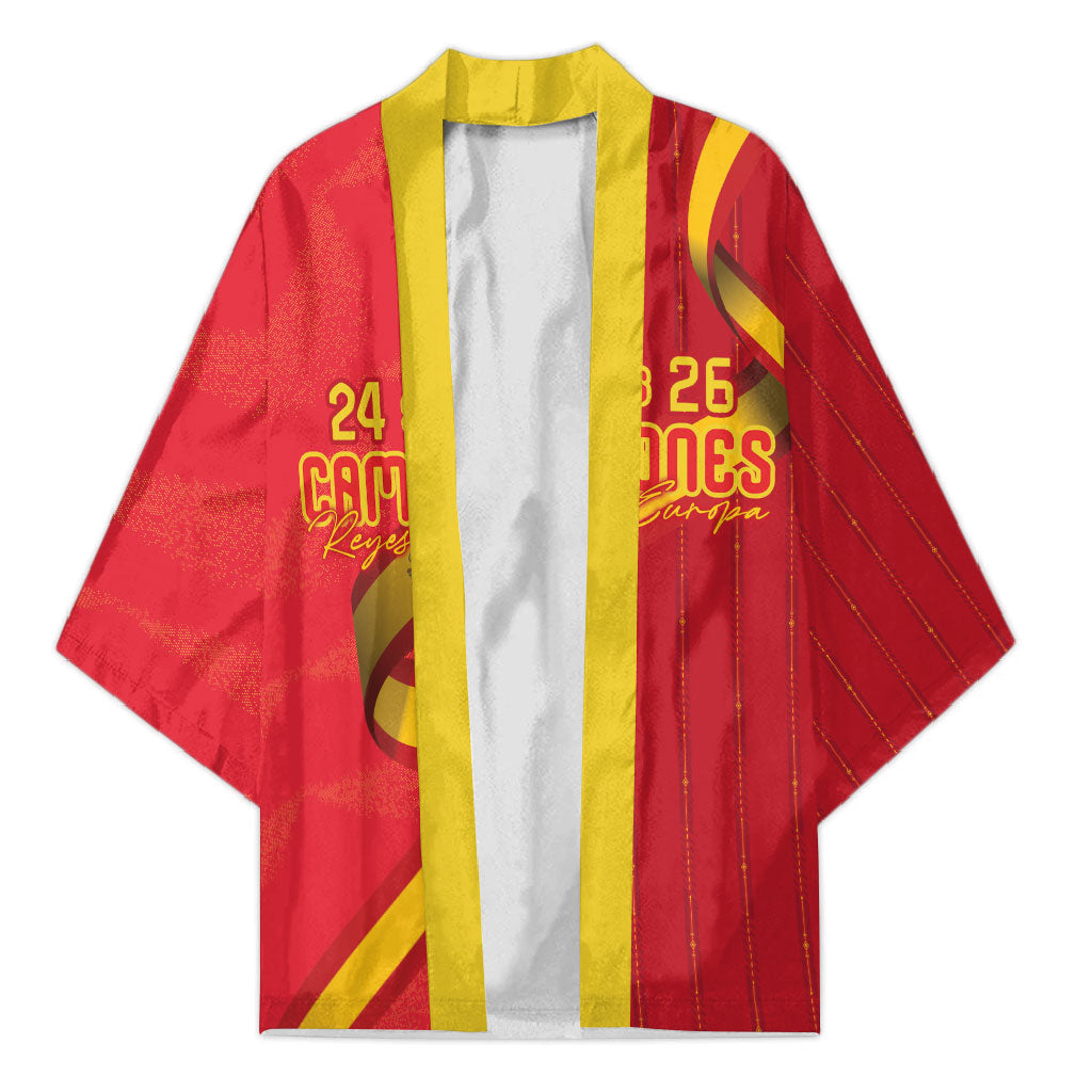 Custom Spain Football Kimono World Champions and Kings of Europe