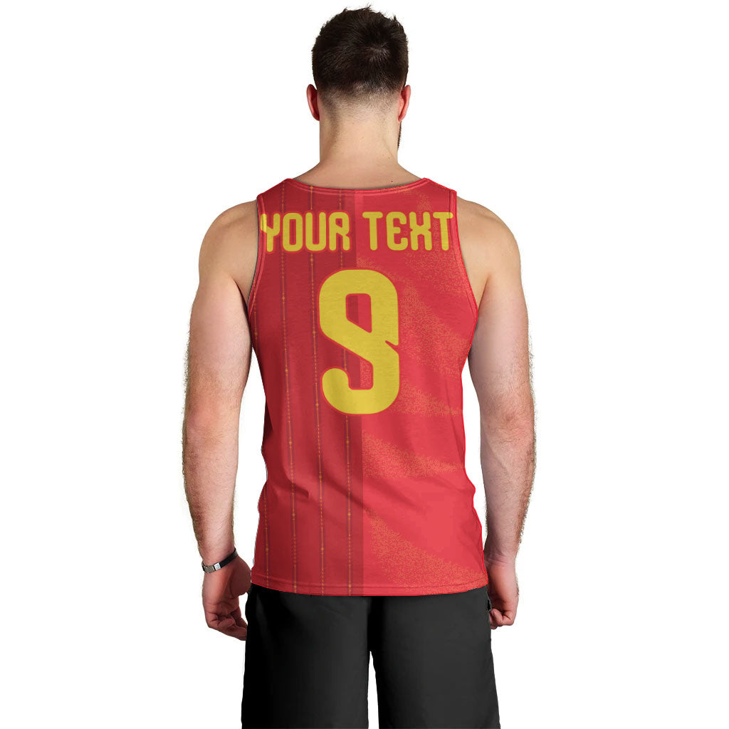 Custom Spain Football Men Tank Top World Champions and Kings of Europe