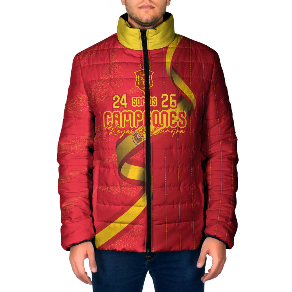 Custom Spain Football Padded Jacket World Champions and Kings of Europe
