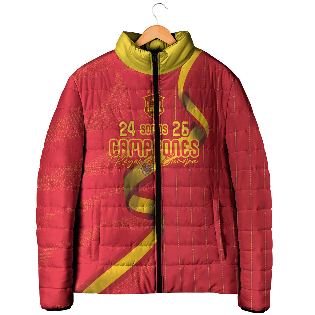 Custom Spain Football Padded Jacket World Champions and Kings of Europe