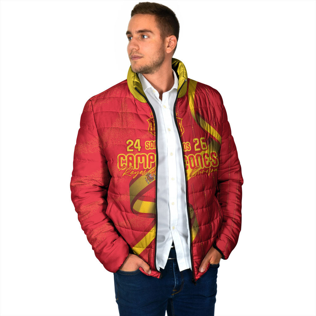 Custom Spain Football Padded Jacket World Champions and Kings of Europe