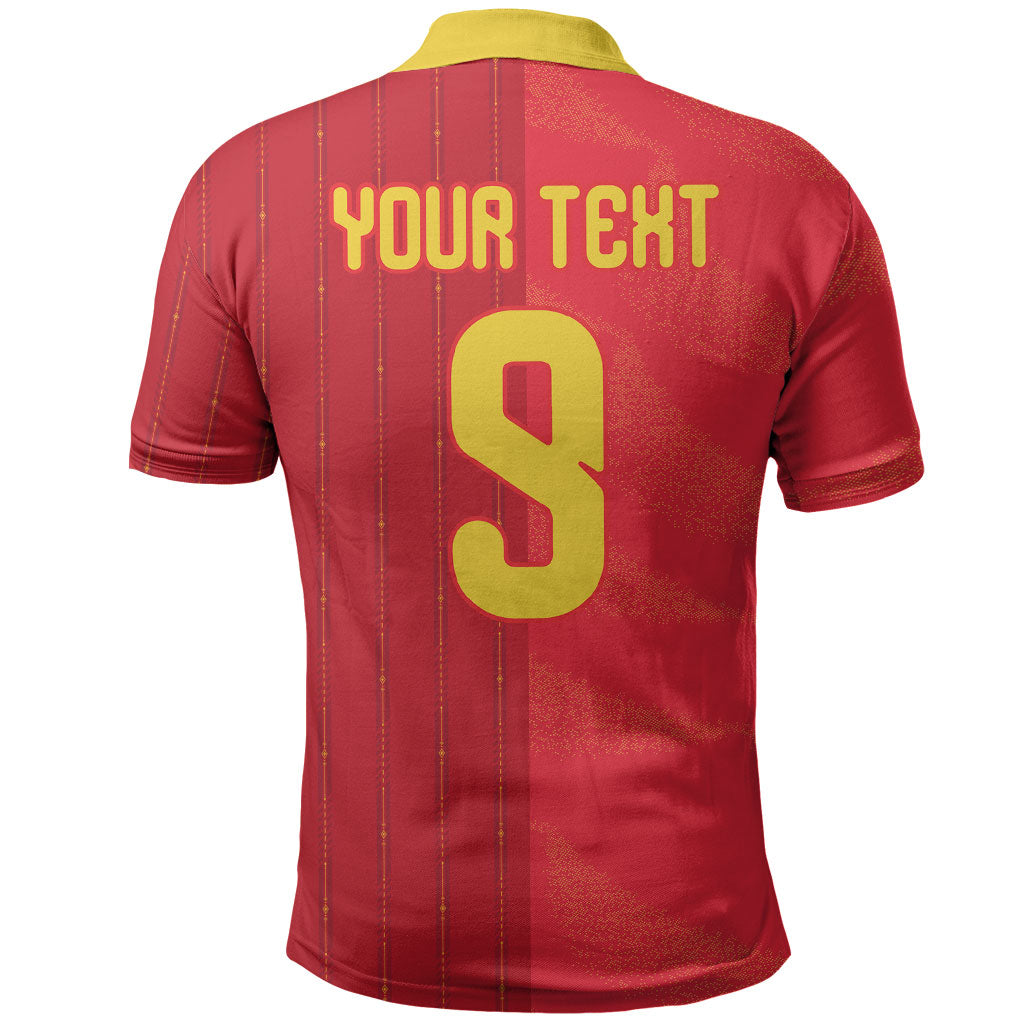 Custom Spain Football Polo Shirt World Champions and Kings of Europe