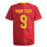 Custom Spain Football Rugby Jersey World Champions and Kings of Europe