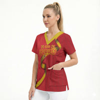Custom Spain Football Scrub Top World Champions and Kings of Europe