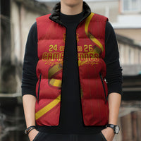 Custom Spain Football Sleeveless Puffer Jacket World Champions and Kings of Europe