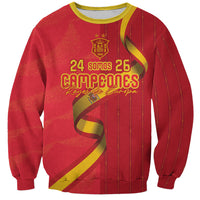 Custom Spain Football Sweatshirt World Champions and Kings of Europe