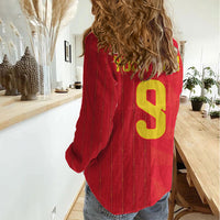 Custom Spain Football Women Casual Shirt World Champions and Kings of Europe