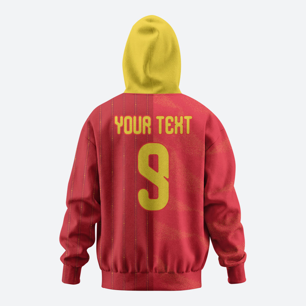Custom Spain Football Zip Hoodie World Champions and Kings of Europe