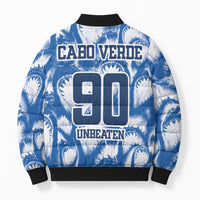 Cape Verde Football Bomber Puffer Jacket Blue Sharks - Unbeaten in 90 Minutes