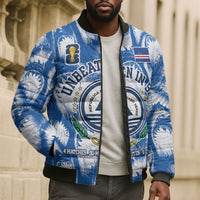 Cape Verde Football Bomber Puffer Jacket Blue Sharks - Unbeaten in 90 Minutes