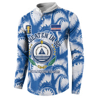 Cape Verde Football Button Sweatshirt Blue Sharks - Unbeaten in 90 Minutes
