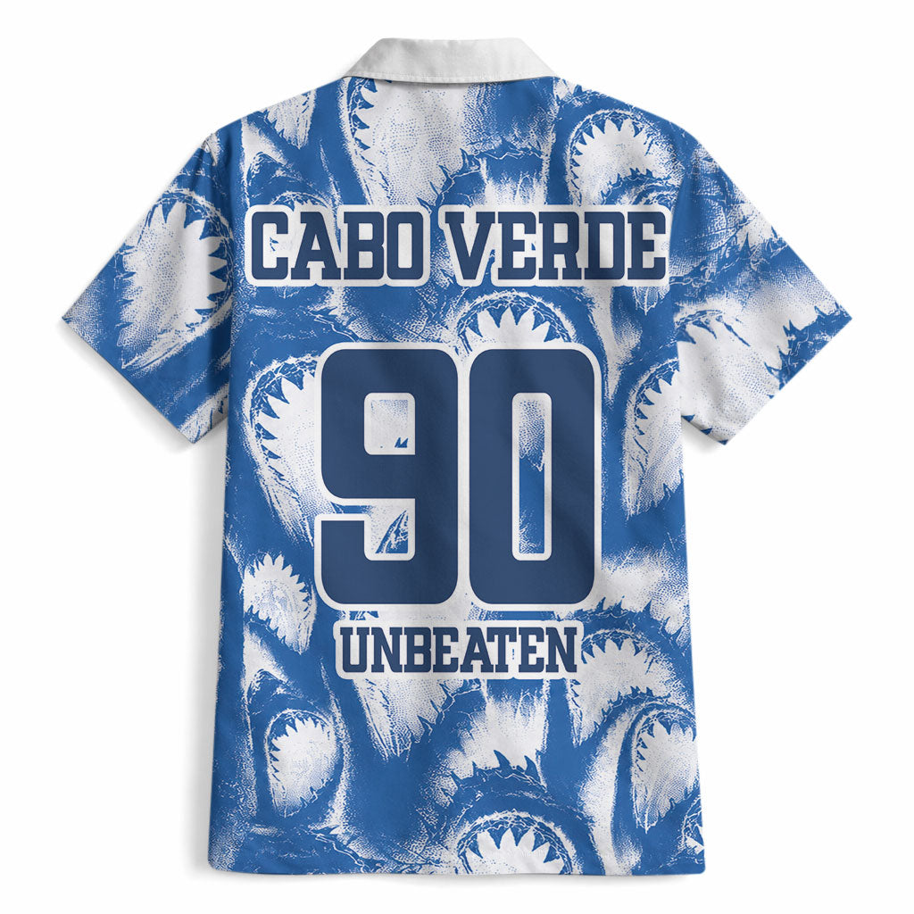 Cape Verde Football Hawaiian Shirt Blue Sharks - Unbeaten in 90 Minutes